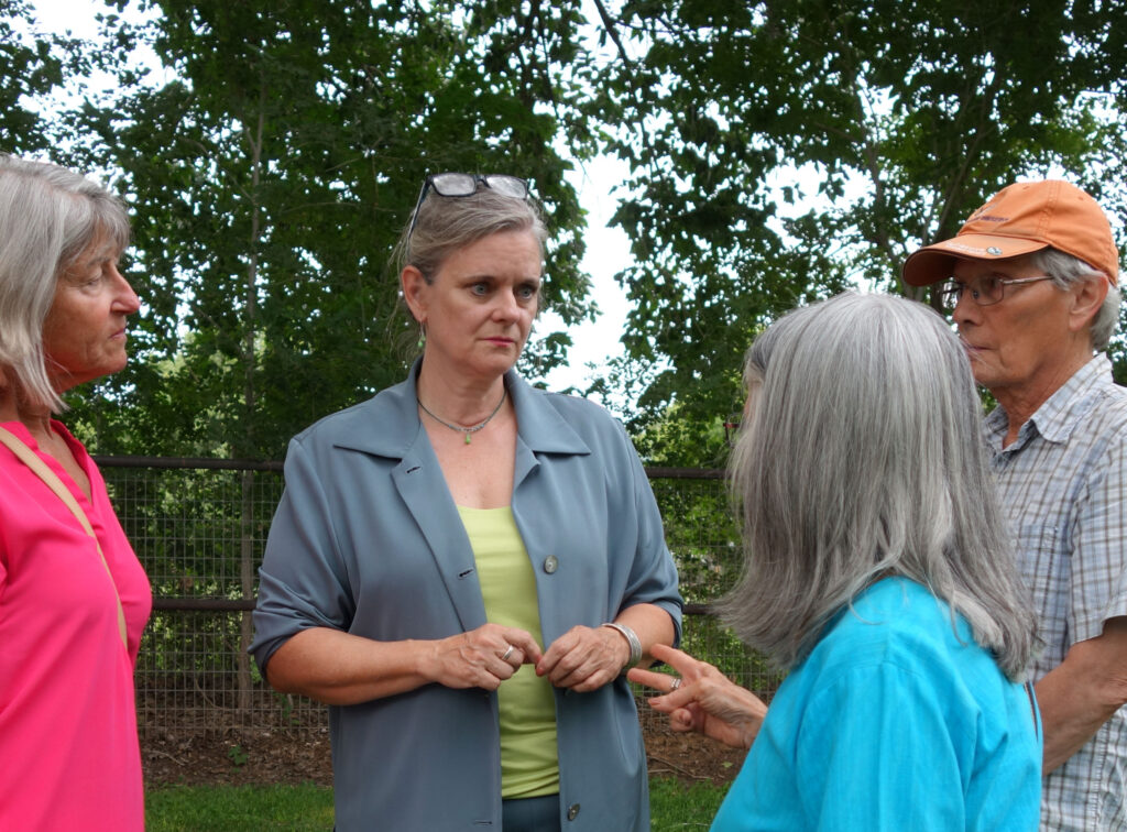 Kathleen listening to voters