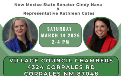 Corrales Town Hall, Saturday 14 March, 2-3 PM
